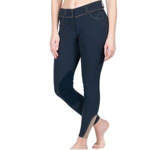 ELATION PLATINUM Brooklyn Breach Riding Pants Size 26 Navy‎ Equestrian Stretch